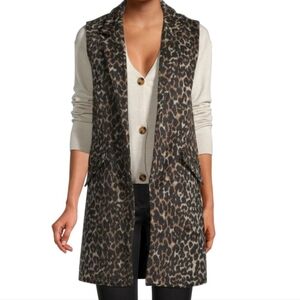 Dolce Cabo Brown and Black Animal Print Vest